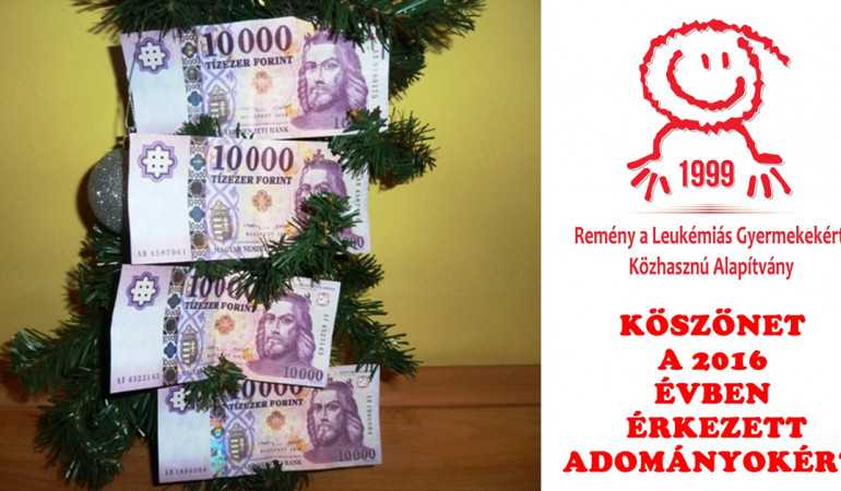 40 ezer forint adomány érkezett!