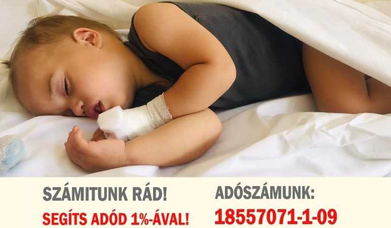Segítsd a beteg gyermekek gyógyulását adód 1%-ával!