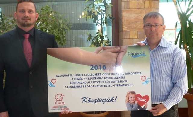 A Hotel Aquarell Cegléd támogatása