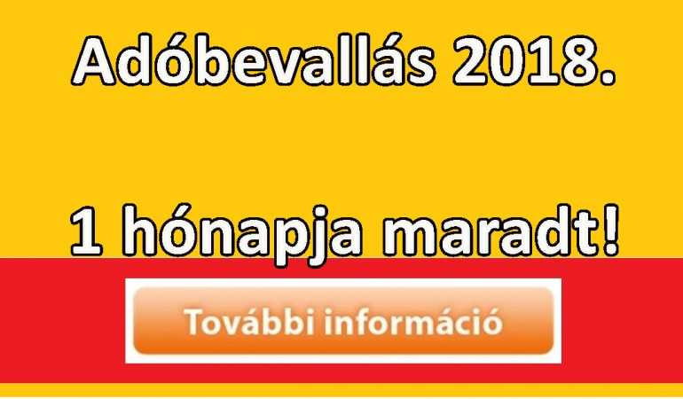 Adóbevallás 2018-1 hónapja maradt!