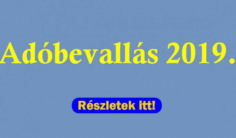 Adóbevallás 2019.