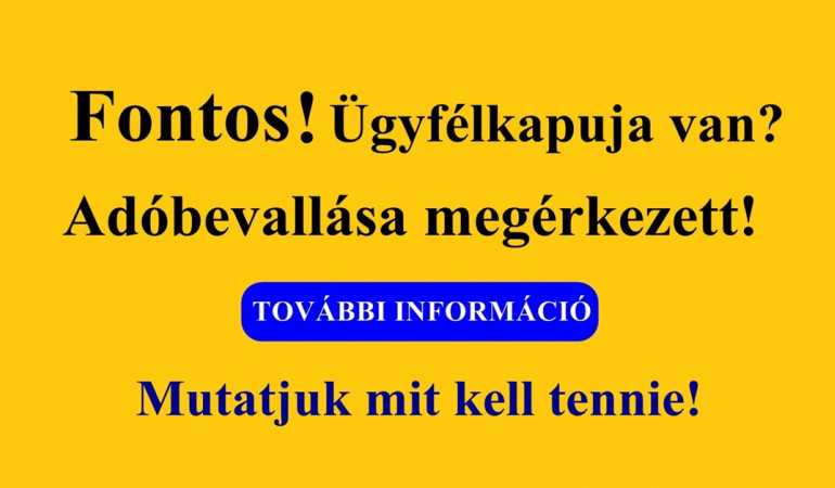 Adóbevallás 2020-Ügyfélkapuja van?