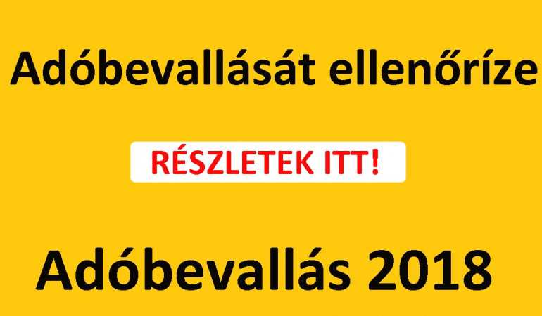 Adóbevallását ellenőrízze-Adóbevallás 2018