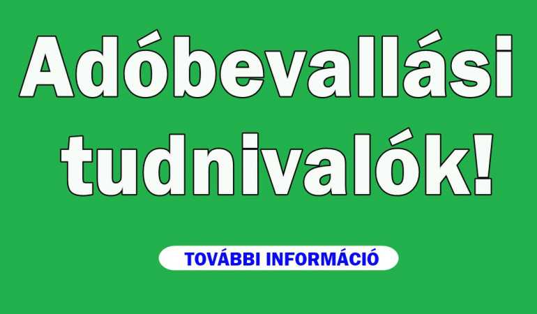 Adóbevallási tudnivalók