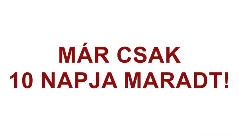 NAV határidő közeleg! Már csak 10 napja maradt!