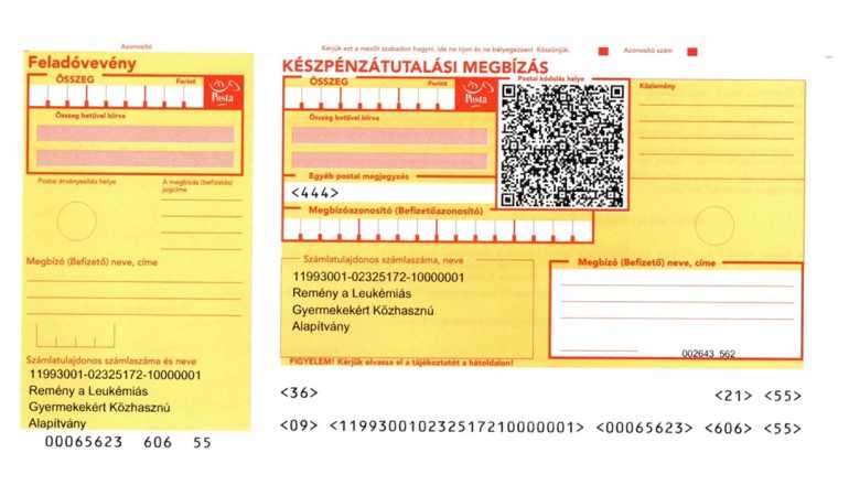 Támogathatja egyszerűen csekken, készpénz befizetéssel is a beteg gyermekeket!