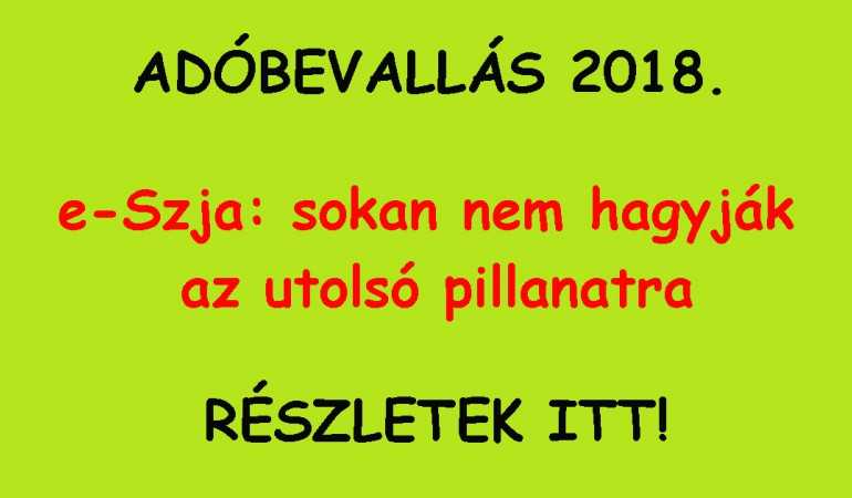 E-Szja: sokan nem hagyják az utolsó pillanatra
