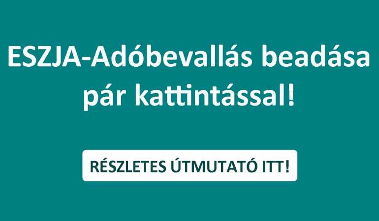 ESZJA-Adóbevallás beadása  pár kattintással!