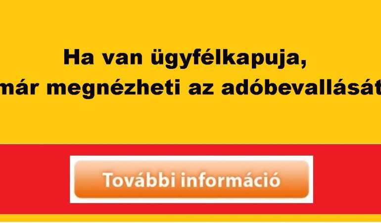 Ha van ügyfélkapuja, már megnézheti adóbevallását