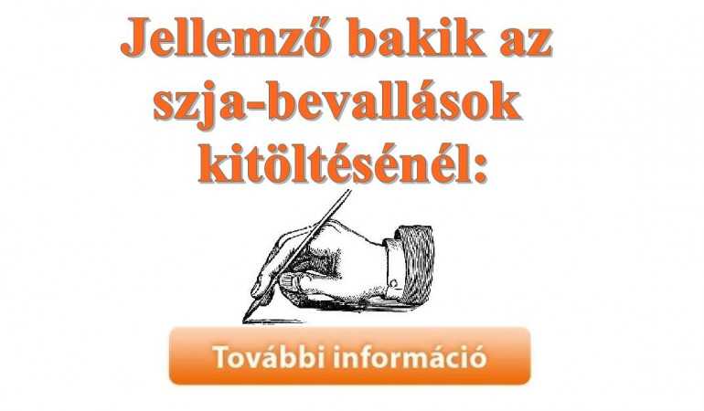 Jellemző bakik az szja-bevallások kitöltésénél