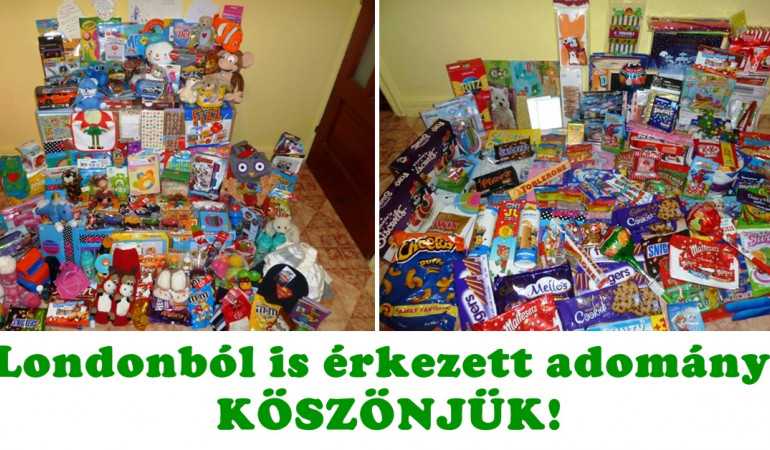 Londonból is érkezett adomány