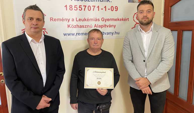 Mercur Rent a Car Kft. fél millió forinttal támogatta a beteg gyermekeket!