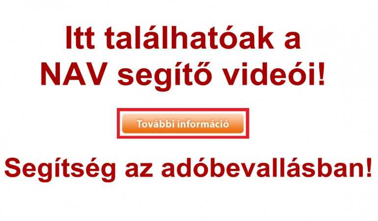 NAV-Videók segítik az adóbevallást!