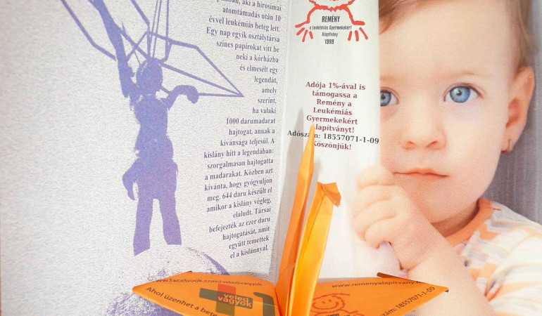 A Remény a Leukémiás Gyermekekért Alapítvány elindította „Egy üzenet a DARU szárnyán”, jótékonysági felhívását!