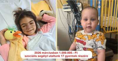 2026 márciusban 1.080.000.- Ft szociális segélyt utaltunk 17 gyermek részére
