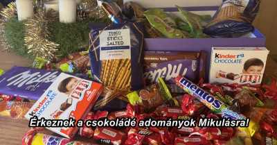 Érkeznek a csokoládé adományok Mikulásra!