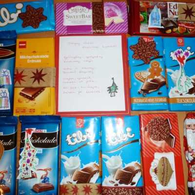 Érkeznek a „cipős doboznyi szeretet” ajándékai és a csokoládék 2014 - alapítvány, adó 1%, támogatás