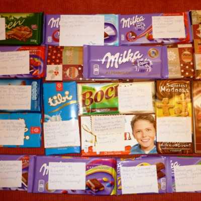 Érkeznek a „cipős doboznyi szeretet” ajándékai és a csokoládék 2014 - alapítvány, adó 1%, támogatás