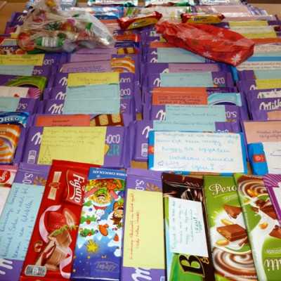 Érkeznek a „cipős doboznyi szeretet” ajándékai és a csokoládék 2014 - alapítvány, adó 1%, támogatás