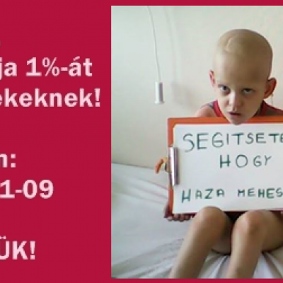 17 éve segítjük a leukémiás és daganatos gyermekeket! - alapítvány, adó 1%, támogatás