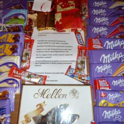 Gyűlnek a csokoládé adományok, üzenettel - adó, 1%, alapítvány, támogatás