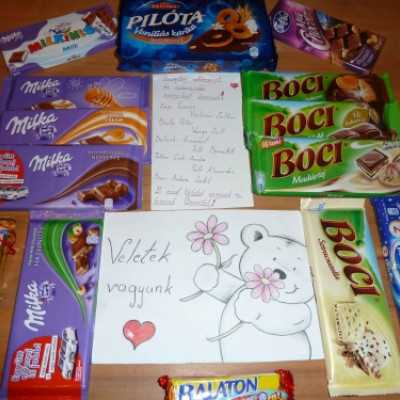 Gyűlnek a csokoládé adományok, üzenettel - adó, 1%, alapítvány, támogatás