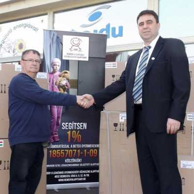 HAJDU Hajdúsági Ipari Zrt. adomány átadása - alapítvány, adó 1%, támogatás