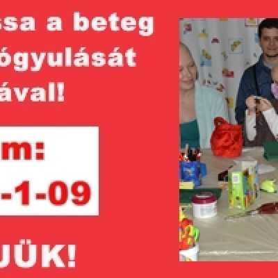 Közel 1200 beteg gyermeket támogatunk - alapítvány, adó 1%, támogatás