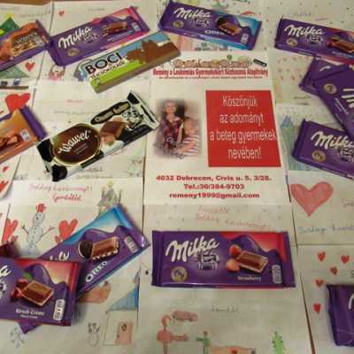 Érkeznek a „cipősdoboznyi szeretet” ajándékai és a csokoládék 2017 - alapítvány, adó 1%, támogatás