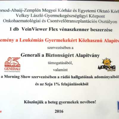 Miskolcon is van már orvosi vénaszkenner - alapítvány, adó 1%, támogatás