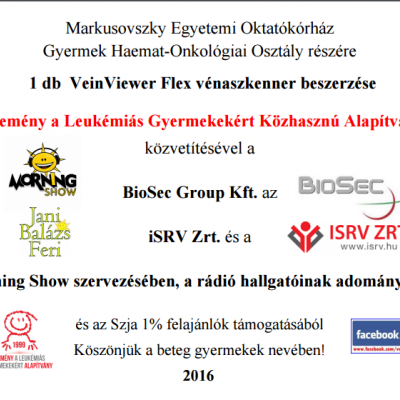 Szombathelyen infúziós pumpa segíti a beteg gyógyulását - alapítvány, adó 1%, támogatás