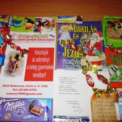 Érkeznek a „cipősdoboznyi szeretet” ajándékai és a csokoládék 2017 - alapítvány, adó 1%, támogatás