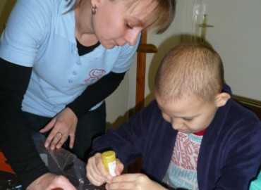 Foglalkozást tartottunk a beteg gyermekeknek