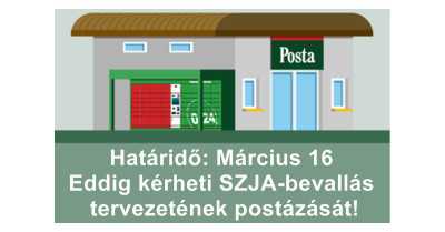 Március 16-ig kérhető még az SZJA-bevallás tervezetének postázása